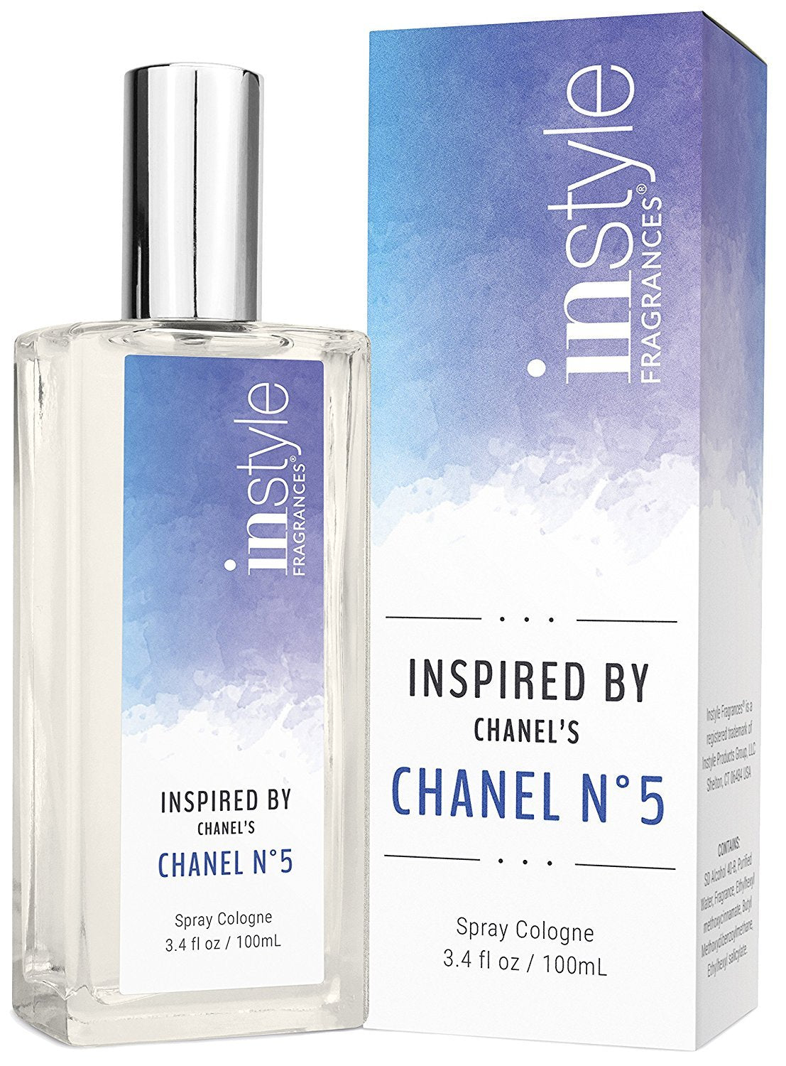 Instyle Fragrances, Inspired by Chanel's Chanel No. 5, Women’s Eau de Toilette, CLEAN, Vegan, Paraben-Free, Never Tested on Animals, 3.4 Fluid Ounces