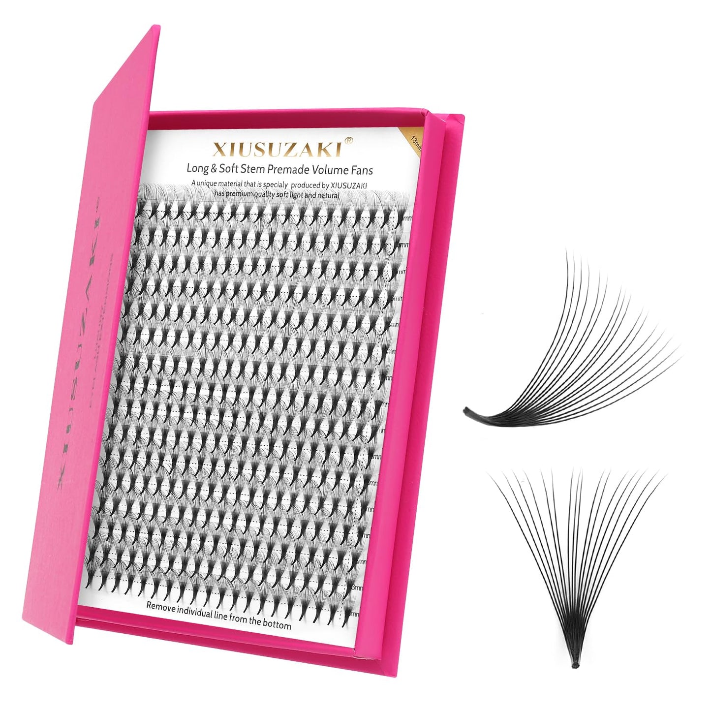 Premade Fans Eyelash Extensions 16D Volume Lash Extensions 0.03 Thickness Eyelash Extension D Curl Premade Lash Fans Mix 9-16mm Fluffy Soft Handmade Lash Fan(16D-0.03-D,9-16mm)