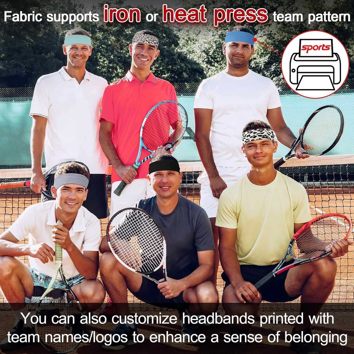 10 PCS Headbands for Women - Fashion Non Slip Cotton Headbands for Women and Men Perfect for Sports and Outdoor Activities in Summer,Including Running, Yoga, Cycling, Gym Workouts