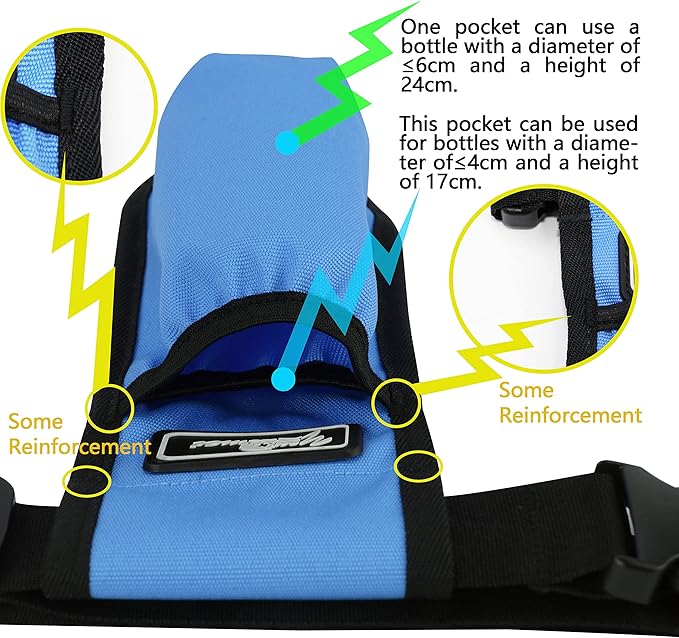 Massage Bottle Bag Massage Therapist Holster Massage Lotion Holster Massage Oil Holster（YR-1KD-Blue）