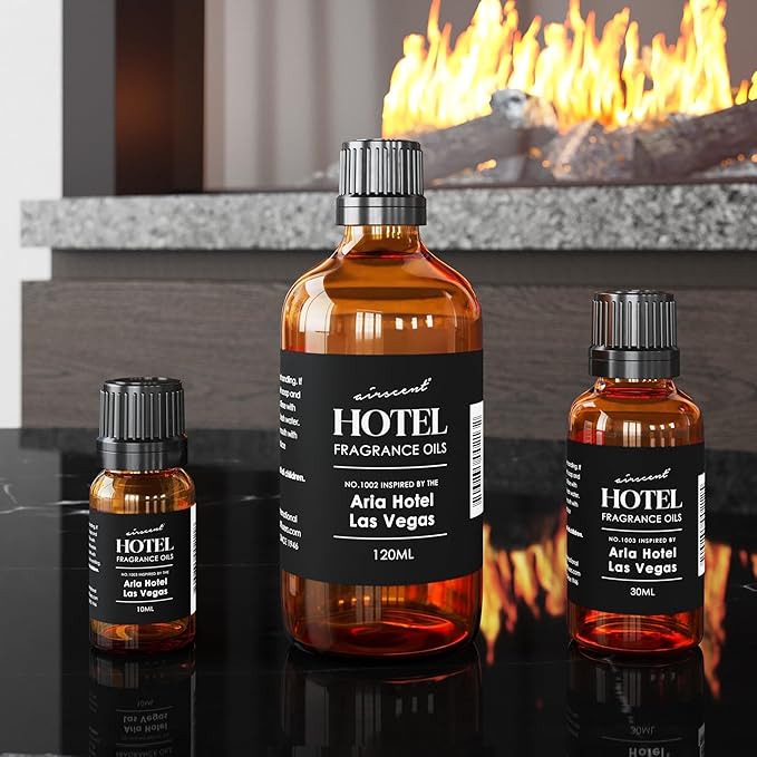 AirScent Hotel Diffuser Oil Inspired by Aria Hotel's Asian Garden Scent - Premium Fragrance Oil No. 1003 for Ultrasonic and Waterless Diffusers and Crafting - 120 mL, 4 fl oz Glass Bottle with Dropper