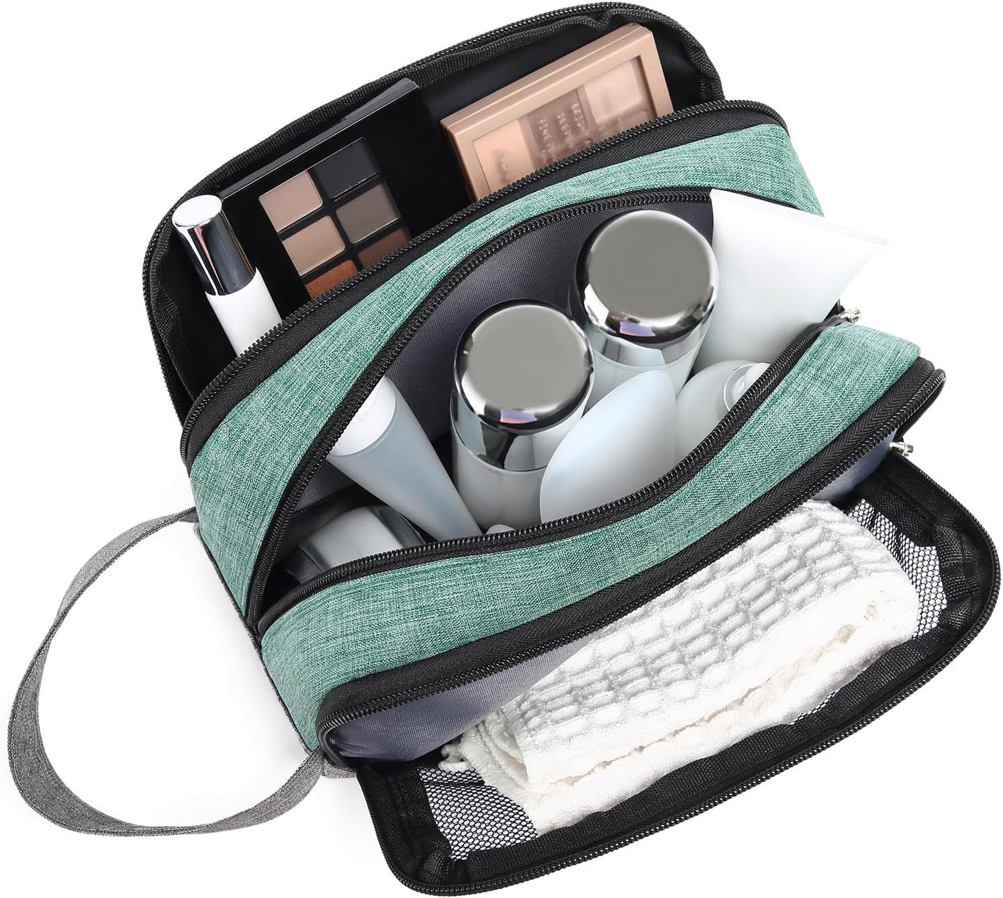 Yeiotsy Men's Travel Toiletry Bag – Color Clash Dopp Kit with Mesh Pockets, Durable Shaving Organizer for Gym, Camping & Weekend Trips