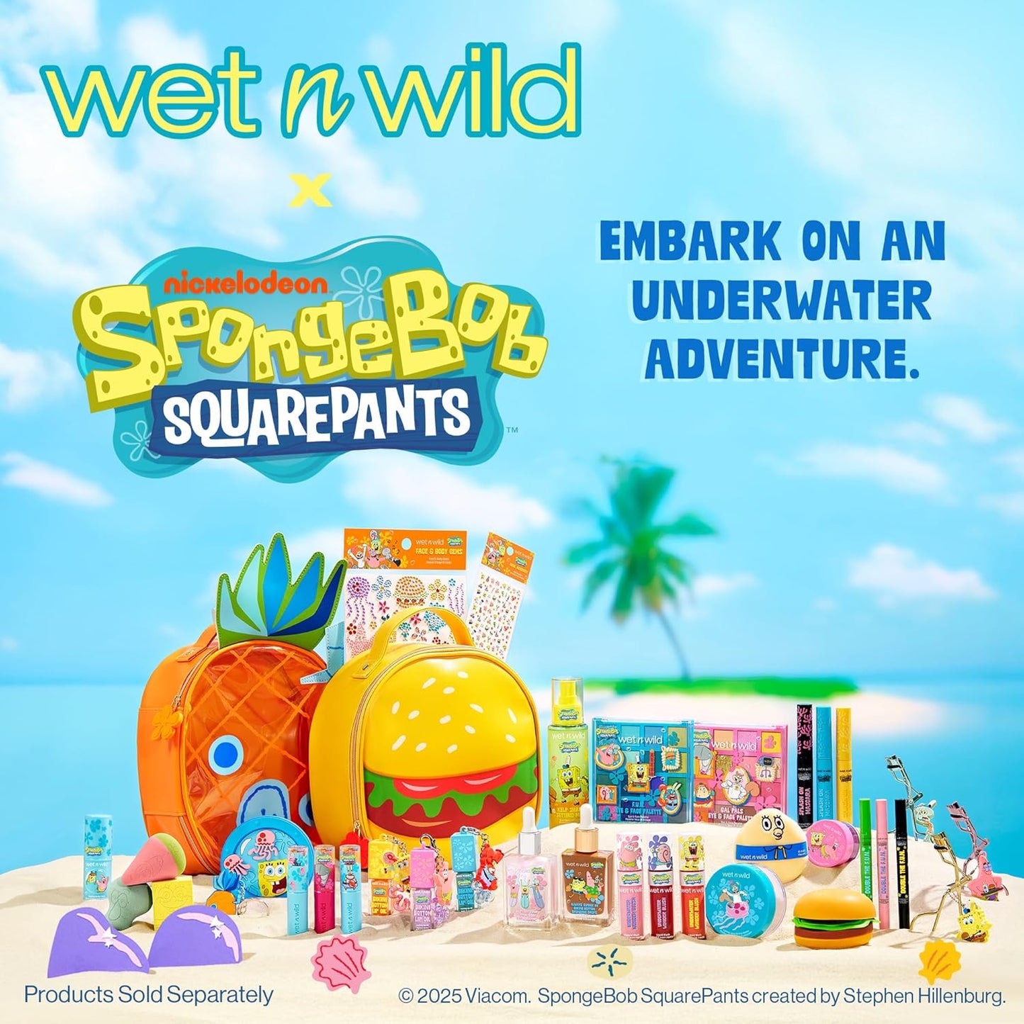 wet n wild Spongebob Best Day Ever Glitter Body Illuminator, Lightweight Non-Sticky Radiant Glow, Blendable Hydrating Formula