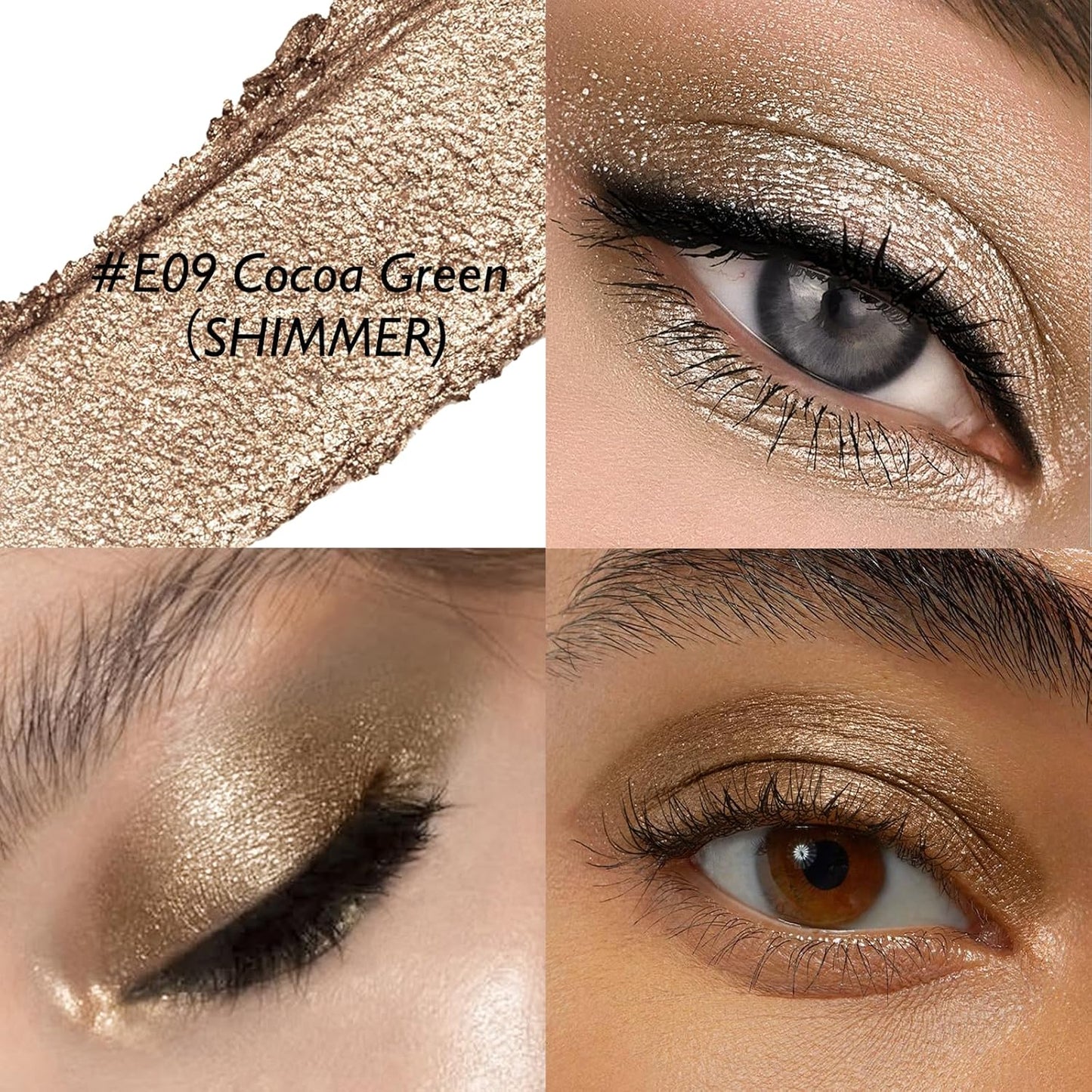 Glitter Eyeshadow Stick - Dark Green Shimmer Long Lasting Cream Eye Shadow Pencil Buildable Sparkling Face Highlighter Makeup, Lightweight Waterproof & Smudge Proof for Easy Application