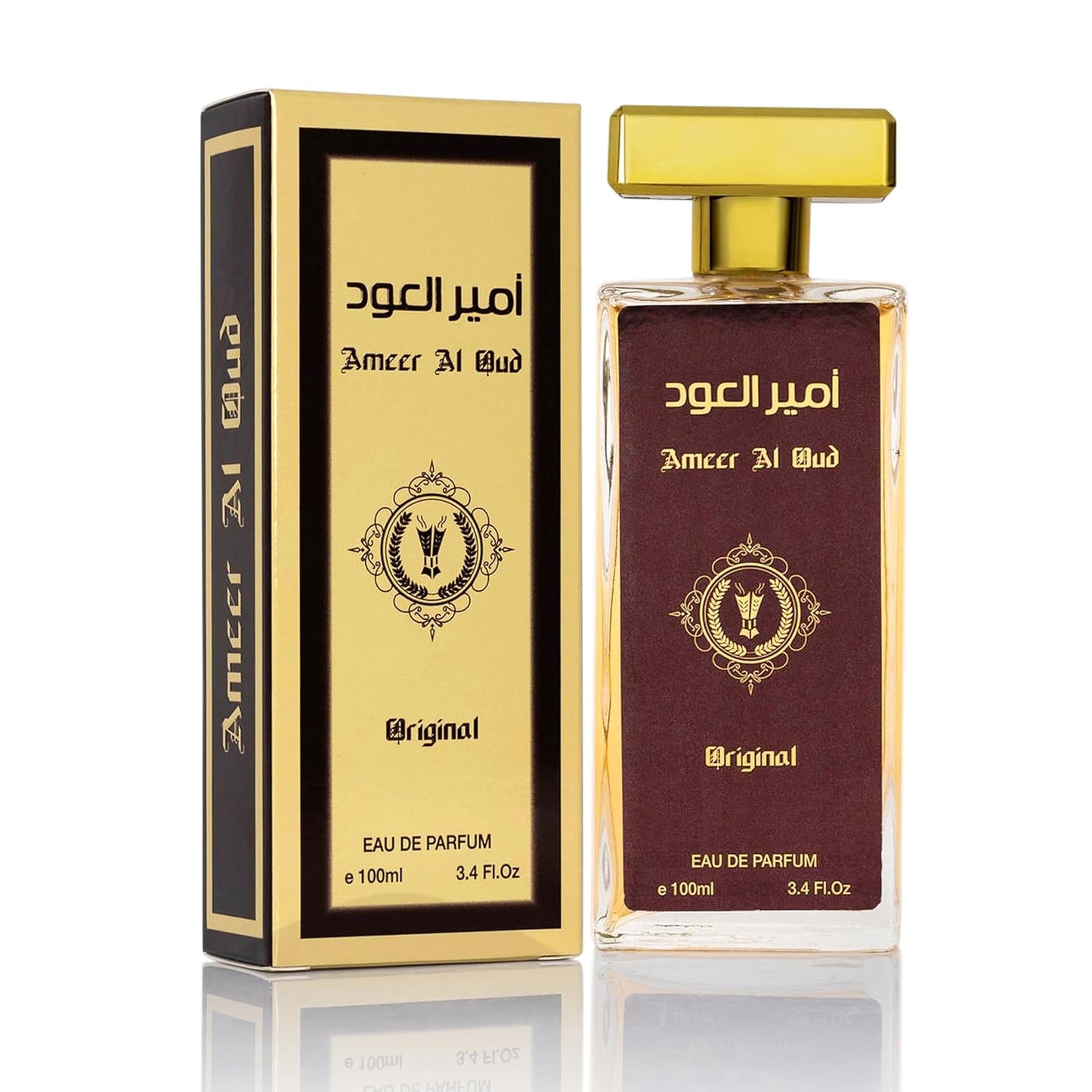 Ameer Al Oud for Men & Women - Wood, Oriental Earthy Fragrance - Top Notes of Agarwood, Vanilla & Sweet Sugar - Base Scents of Sandalwood & Herbal - Free of Paraben - Elegant 100ml Bottle