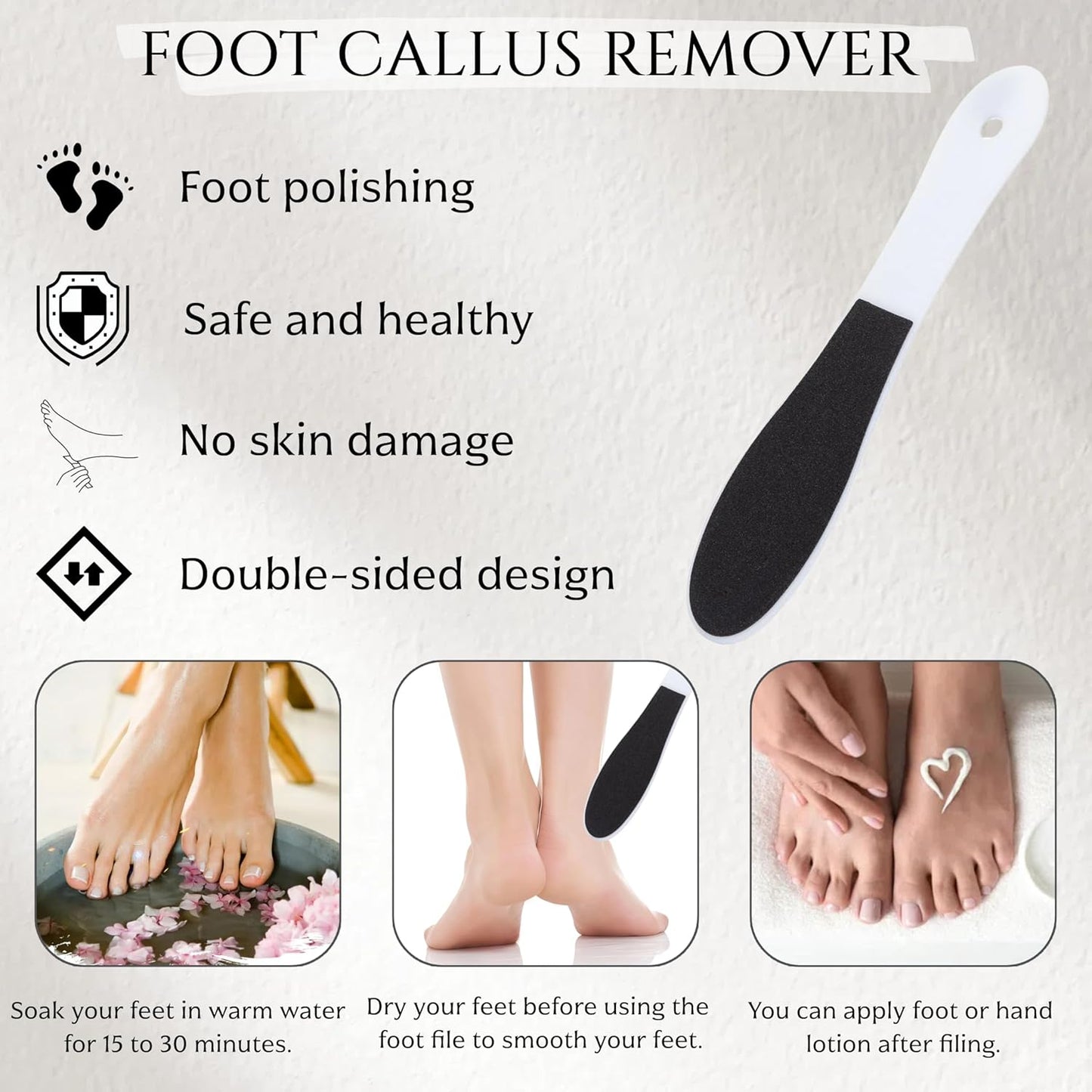 10 Pack Foot File, Professional Foot Callus Remover Sandpaper Pedicure Tools, Double Side Foot Scrubber, Sander for Dead Skin Foot Rasp Pedicure for Women Mother Family Manicure Beauty Shop Spa