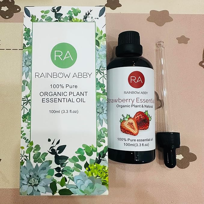Strawberry Essential Oil (100ML), 100% Pure Natural Organic Aroma Strawberry Oil for Diffuser, Massage, Skin Care, Yoga