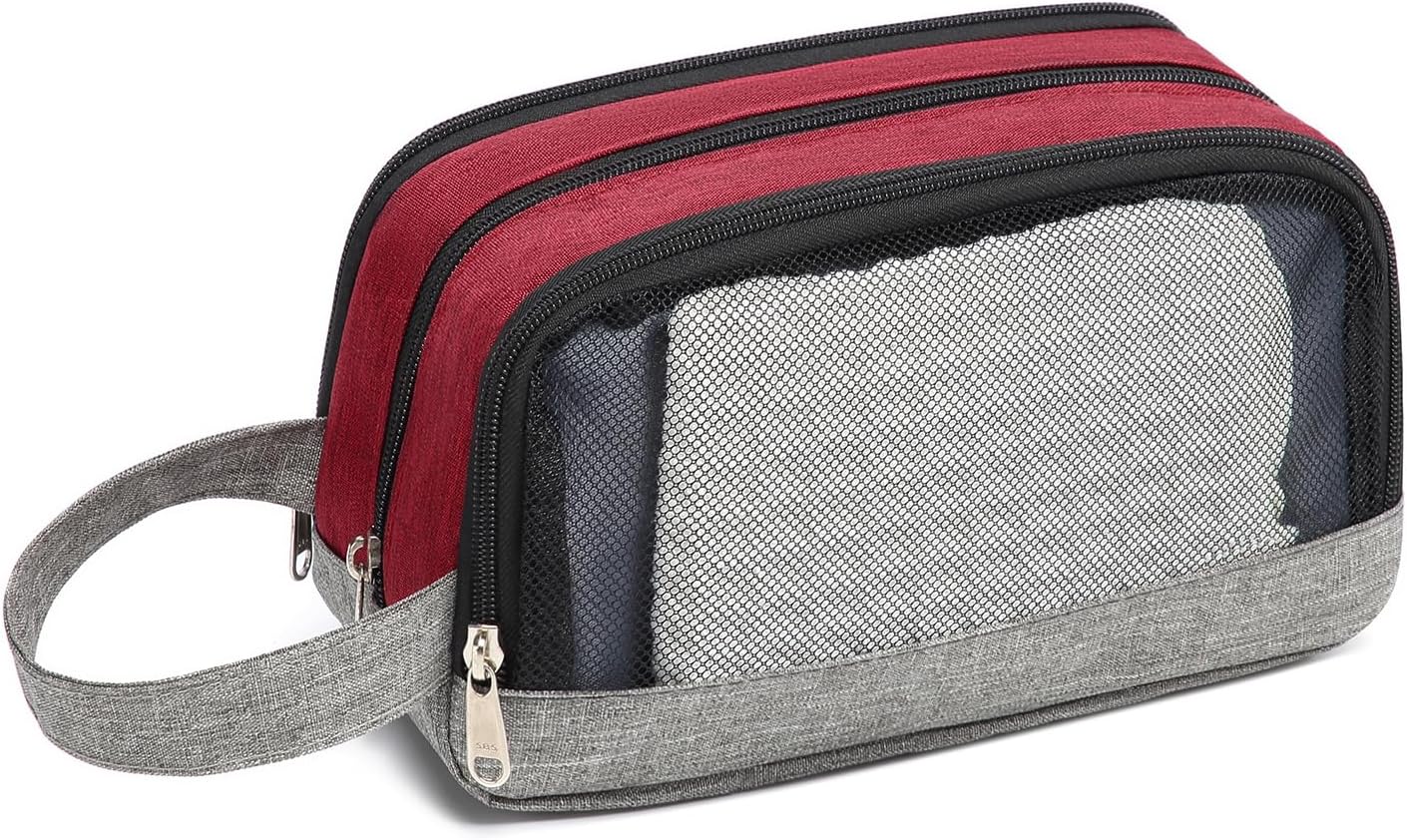 Yeiotsy Men's Travel Toiletry Bag – Color Clash Dopp Kit with Mesh Pockets, Durable Shaving Organizer for Gym, Camping & Weekend Trips