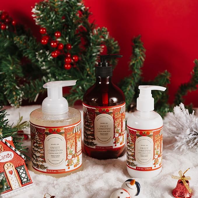 Christmas Hand & Body Lotion with Moisturizing Shea Butter - Sweet Christmas- Infused with Sweet Pine Aroma - 236 ML / 8 FL OZ