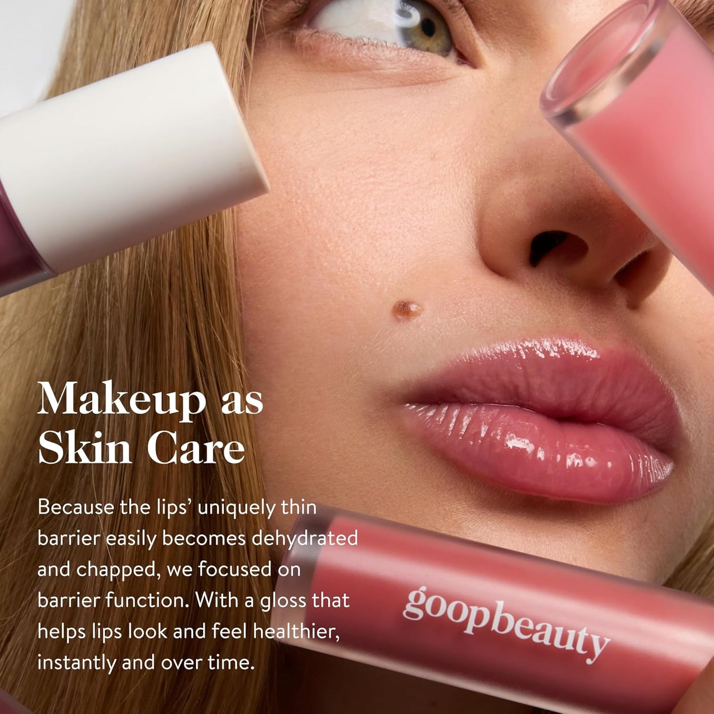 goop Beauty Hydra-Barrier Gel Gloss | Hydrating Lip Gloss to Moisturize & Plump Lips | Hyaluronic Acid & Vitamin E | Fig - Sheer Aubergine | 0.13 oz