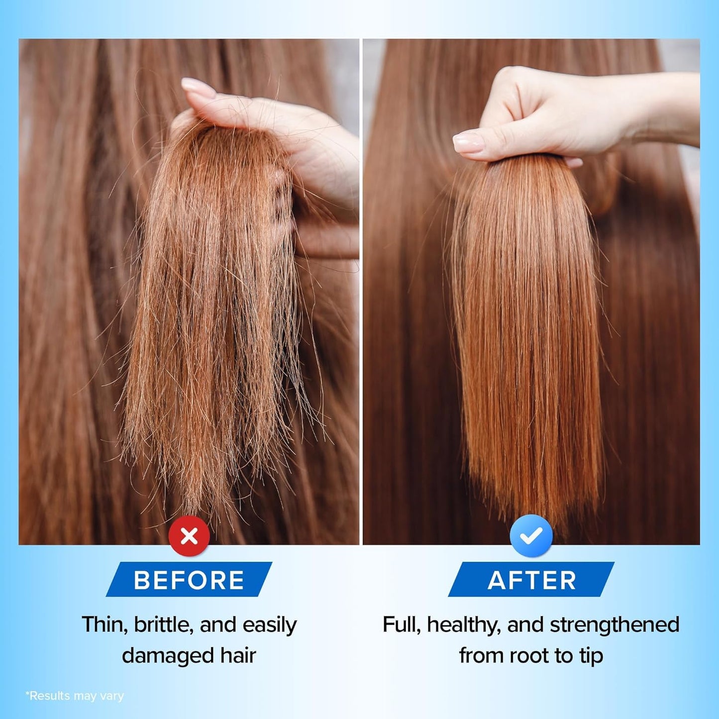 Hair Growth Biotin Shampoo and Conditioner - Deep Hydrating Conditioner for Dry Damaged Hair, Sulfate Free & Volumizing - 2 Pack, 8oz