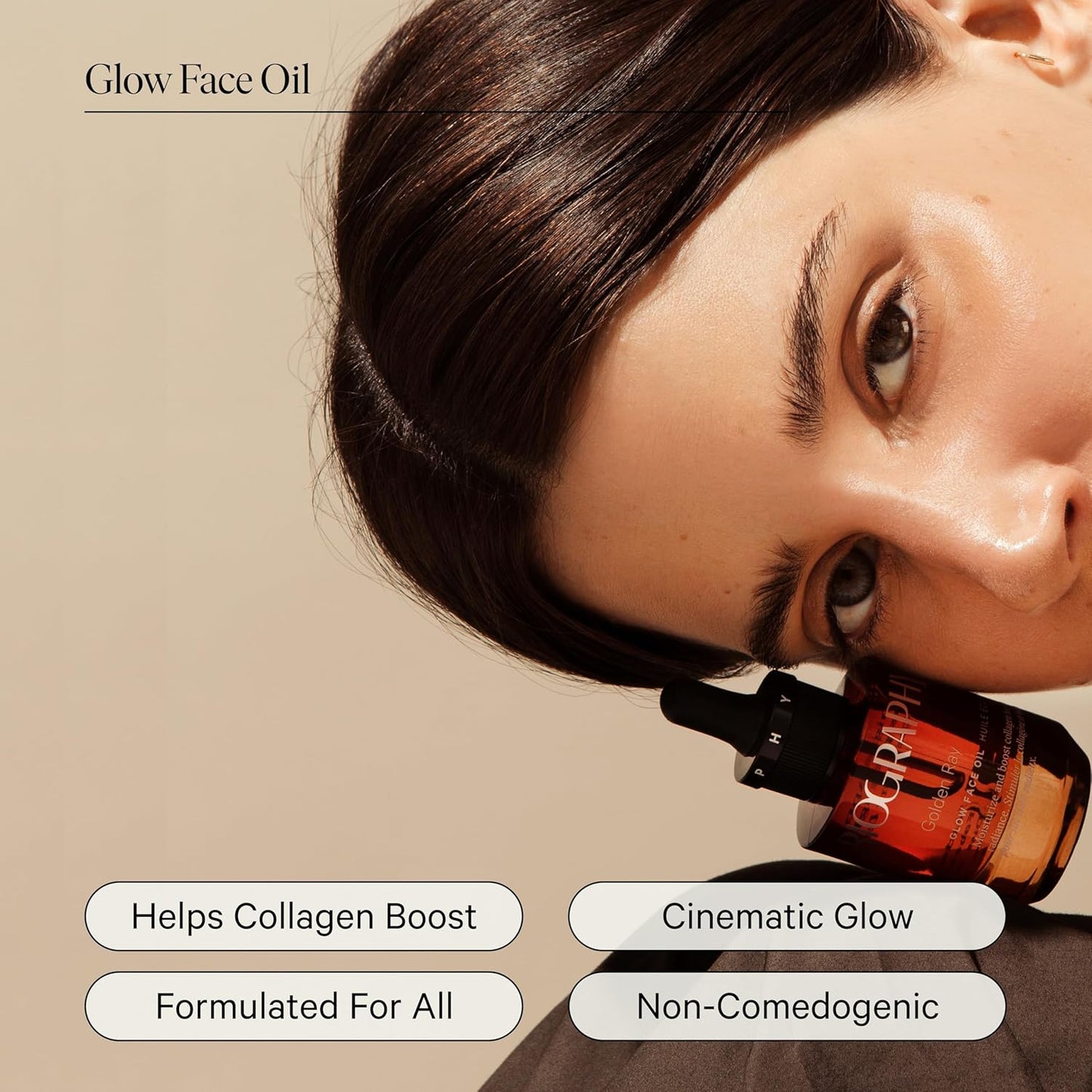 Face Oil Glow Beauty Treatment, 13ml. Anti-Aging Jojoba, Collagen Boosting Vitamin E, Hydrating Rosehip. All Skin Types. Organic Vegan Facial Oil for Women Rejuvinating Skincare & Face Moisturizer