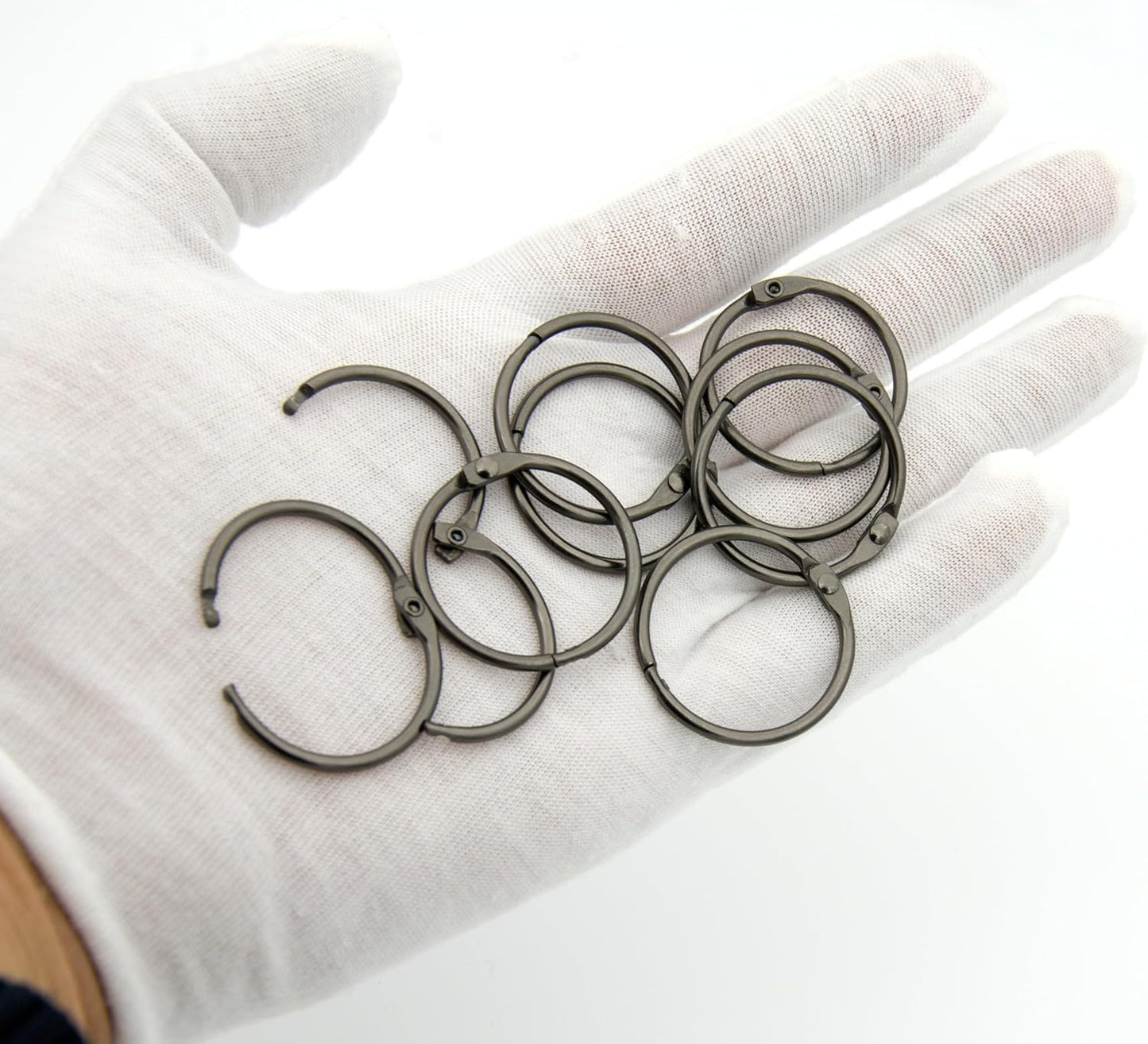 Loose Leaf Binder Rings Inner Dia: 1 inch(25.5mm) 100pcs Metal Gun Black Book Binder Rings Paper Rings Clips Key Rings Index Cards Rings Great for Home School Office