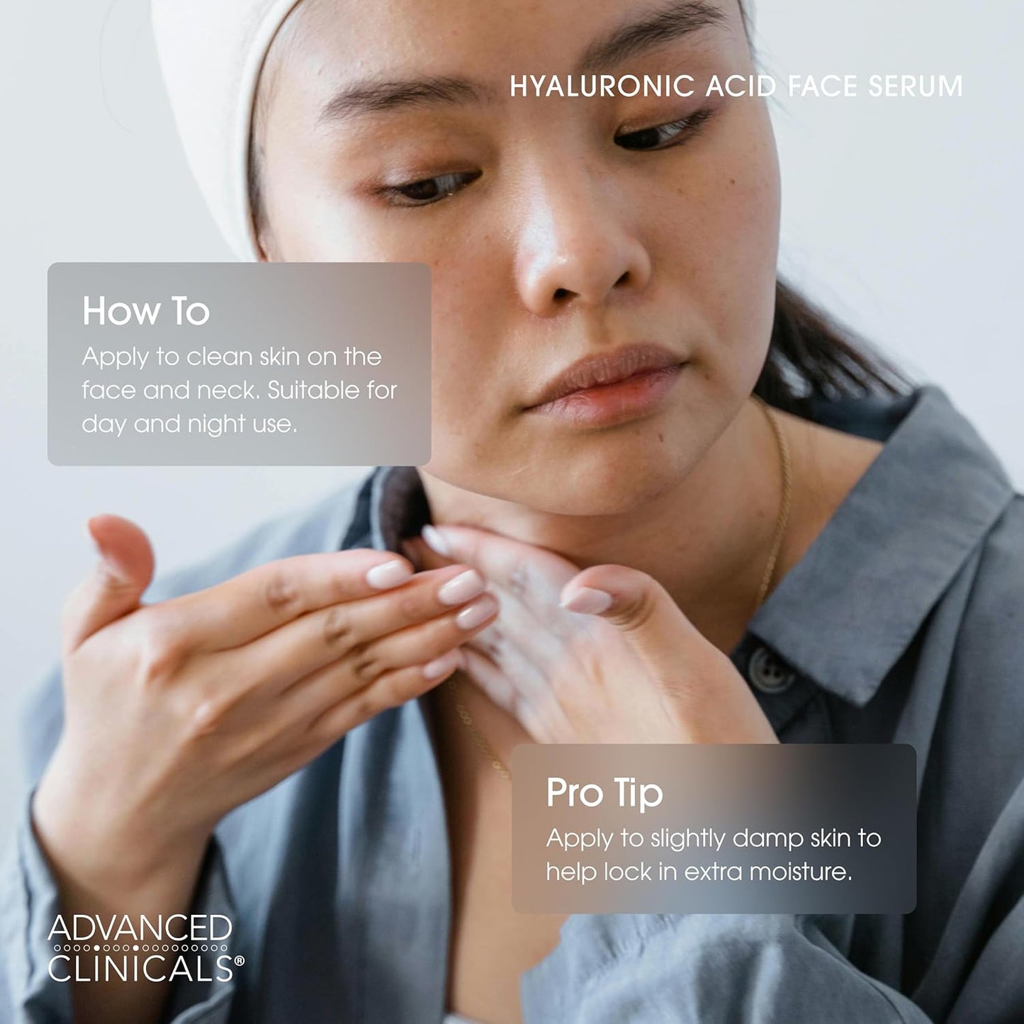 Advanced Clinicals Hyaluronic Acid Serum For Face | Moisturizing Facial Skin Care Products | Hydrating Serum For Face Helps Improve Look Of Wrinkles, Fine Lines, & Uneven Dry Skin Texture, 1.75 Fl Oz