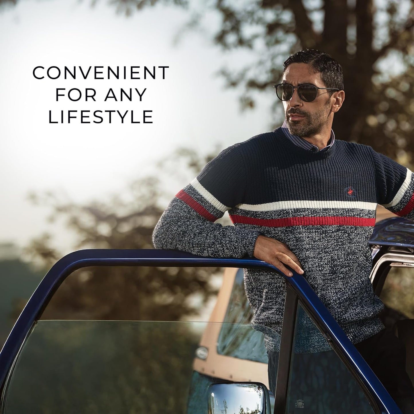 Beverly Hills Polo Club BHPC Blue Men's Eau De Toilette Bonus Pack | 1.7oz EDT Spray + Portable Travel Pocket Spray | Signature Long-Lasting Freshness for Everyday Sophistication