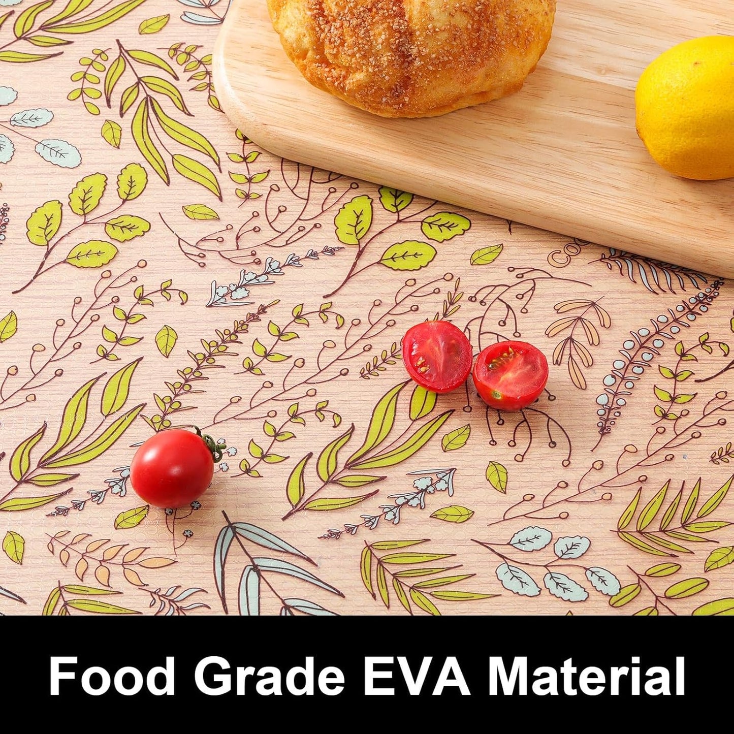 Cooyes Shelf Liner, Non-Adhesive Waterproof Drawer Liner, Durable Easy-to-Cut EVA Shelf Paper for Kitchen Cabinets, Refrigerator, Cupboard, and Dresser (11.8 Inch W x 118 Inch L)