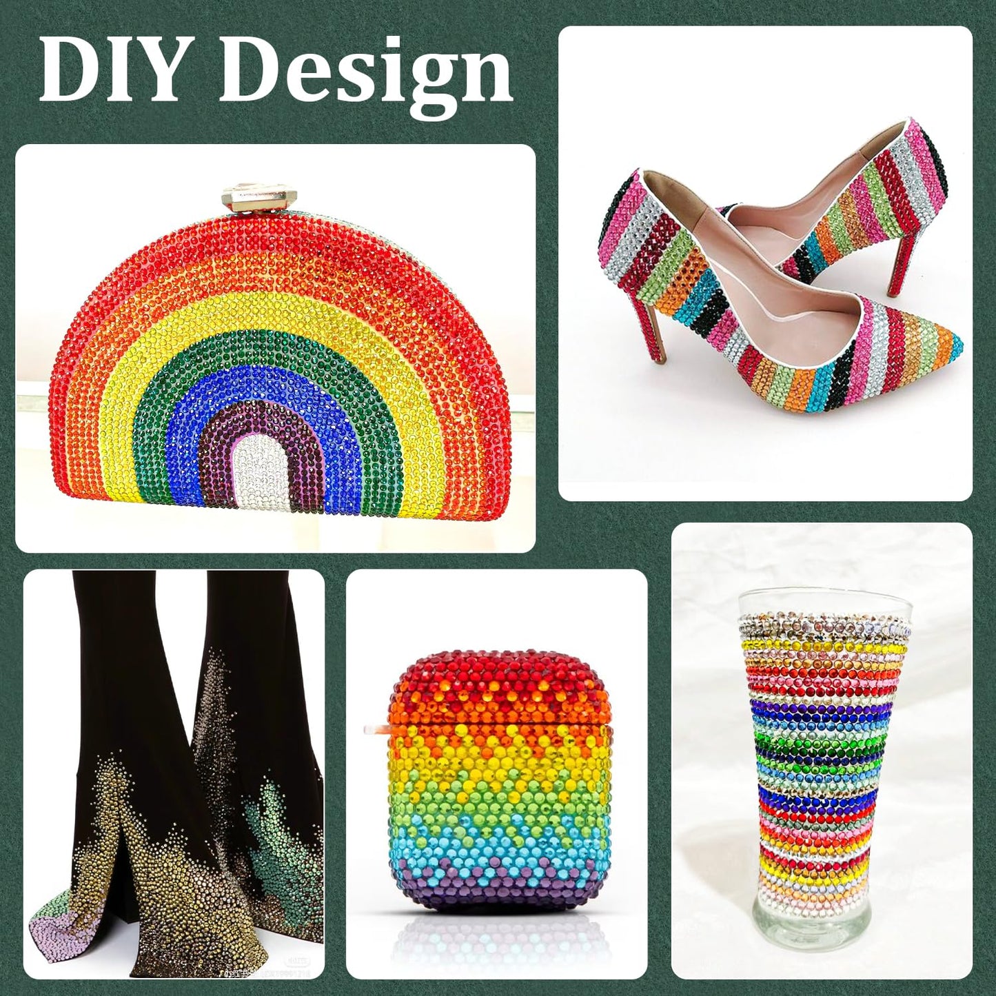 Resin Rhinestones for Crafting with B7000 Jewelry Glue, 1 Box AB Flatback Crystals with 3Pcs 10ml Glue for Bedazzling Crafts DIY Nail Art Makeup，Non Hotfix Gems for Clothing Shoes