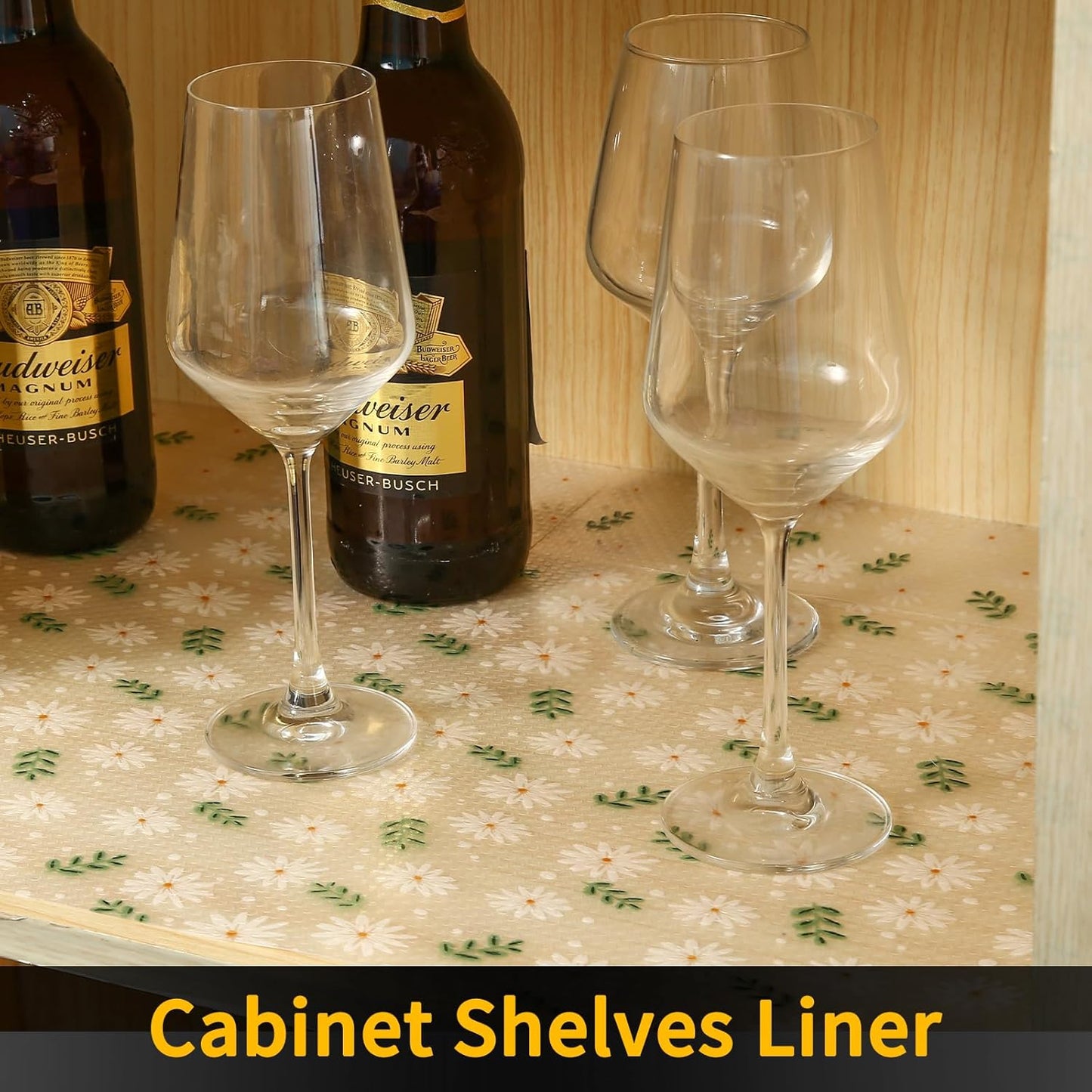 iwtmm Shelf Drawers Liners for Kitchen Cabinets Non-Slip, Washable, Oil-Proof Drawer Liners, EVA Waterproof Non-Adhesive Cabinet Liners for Kitchen, Pantry, Bathroom