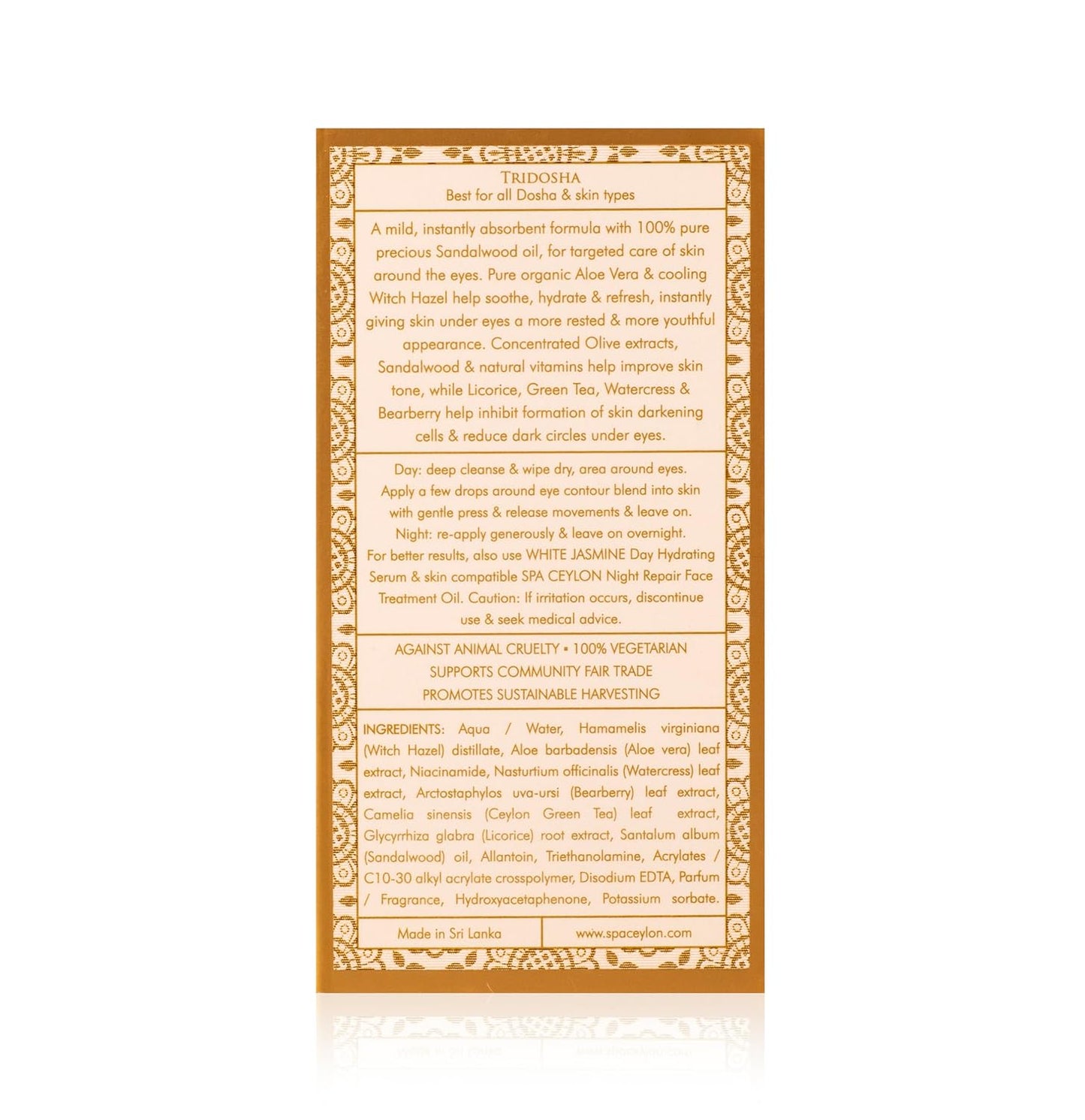 SPA CEYLON White Sandal Soothing Eye Serum | Hydrating & Refreshing