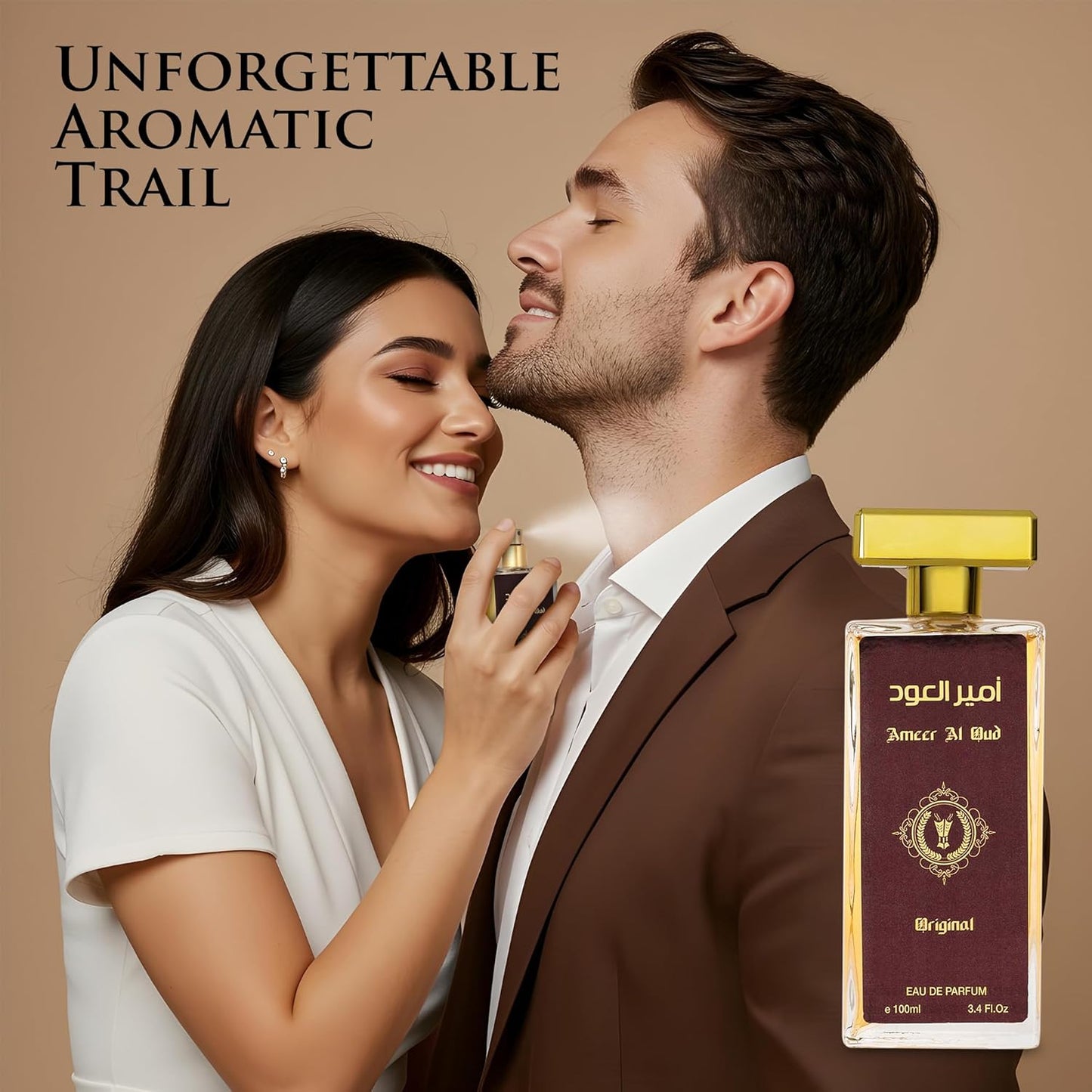 Ameer Al Oud for Men & Women - Wood, Oriental Earthy Fragrance - Top Notes of Agarwood, Vanilla & Sweet Sugar - Base Scents of Sandalwood & Herbal - Free of Paraben - Elegant 100ml Bottle