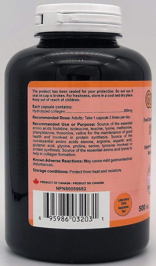 Skin Gold 500 mg 200 Capsules (Made in Canada)