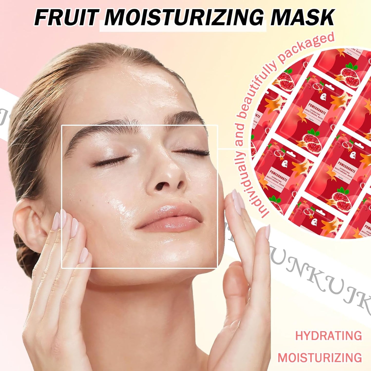 10PCS Hydrating Facial Sheet Mask,Moisturizing Face Masks Skincare Gift Set,Long Lasting Face Mask Skin Care & Facial Mask Kit for All Skin Types 09
