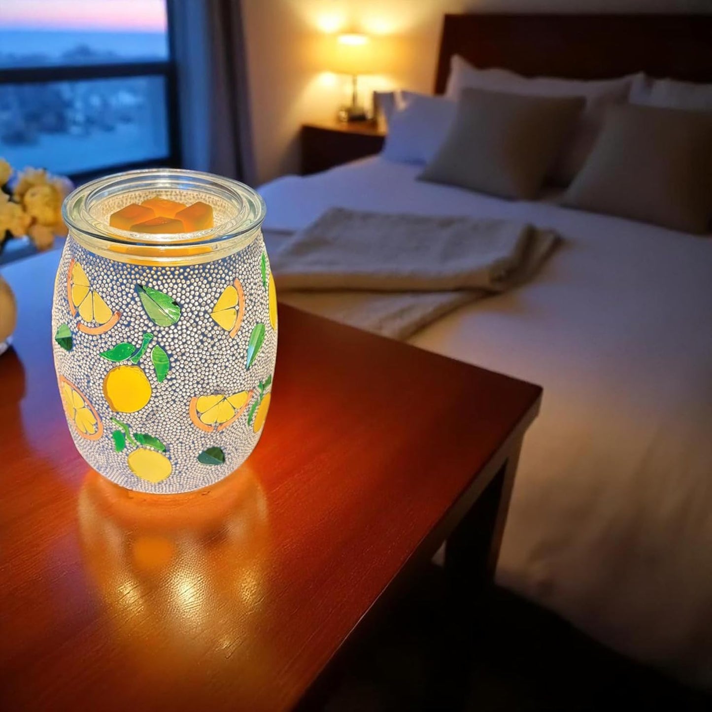 2Pcs 4.5 Inch/115mm Wax Warmer Replacement Dish, Glass Heating & Melting Plate for Electric Oil Tart Burner, Candle Melter Lamp Aromatherapy Tray Bowl , Diffuser Dishes for Home, Office, or Meditation