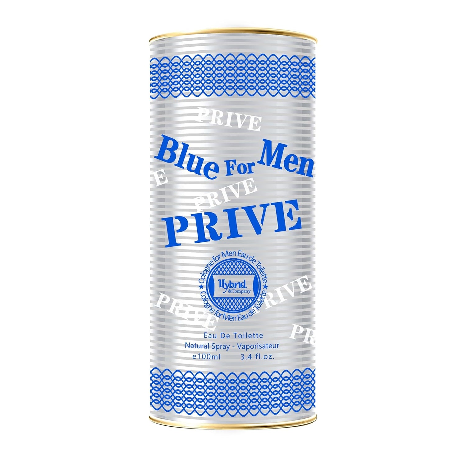 Hybrid & Company Blue For Men Prive For Men Eau De Toilette Vaporisateur Natural Spray 3.4 Fl Oz