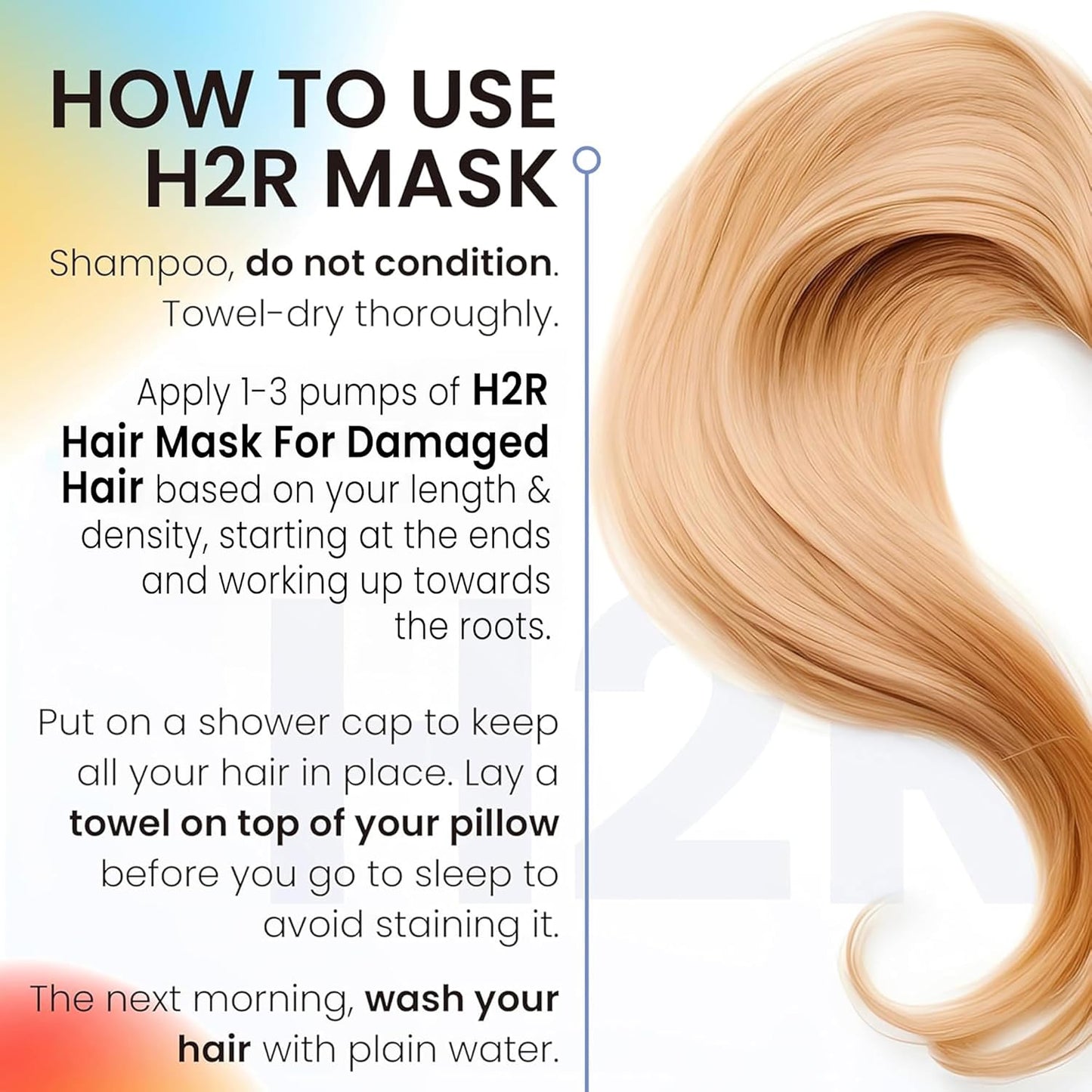 Hair Mask for Damaged Hair – Bond Repair Treatment for Dry Ends & Growth | Overnight Deep Conditioner for Breakage Repair | Hydrating Formula for All Hair Types, Curly & Color-Treated