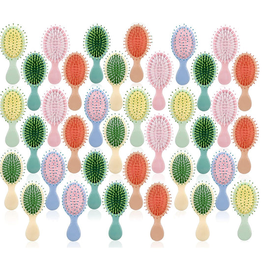 100 Pieces Mini Wet Hair Brush, Travel Detangling Brush, for Most Hair Types, with Ease Knots Without Tears or Breakage, Multicolor