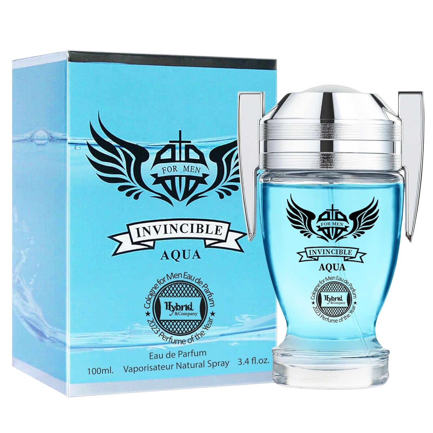 Hybrid & Company Invincible Aqua Men Pour Homme Eau De Toilette Natural Spray 3.4FL.OZ