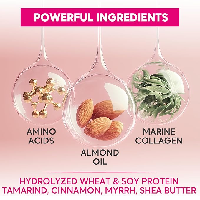 HAIR MASK FOR DAMAGED HAIR BRAZILIAN BONDOX TREATMENT 2.82oz Thermal Activated Mask for Dry Frizzy Hair | Formaldehyde Free Cruelty Free,Results for up to 1-3 months, Almond Hair Oil,Collagen seaweed