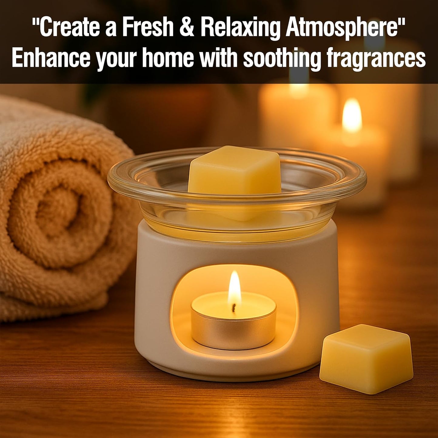 2Pcs 4.5 Inch/115mm Wax Warmer Replacement Dish, Glass Heating & Melting Plate for Electric Oil Tart Burner, Candle Melter Lamp Aromatherapy Tray Bowl , Diffuser Dishes for Home, Office, or Meditation