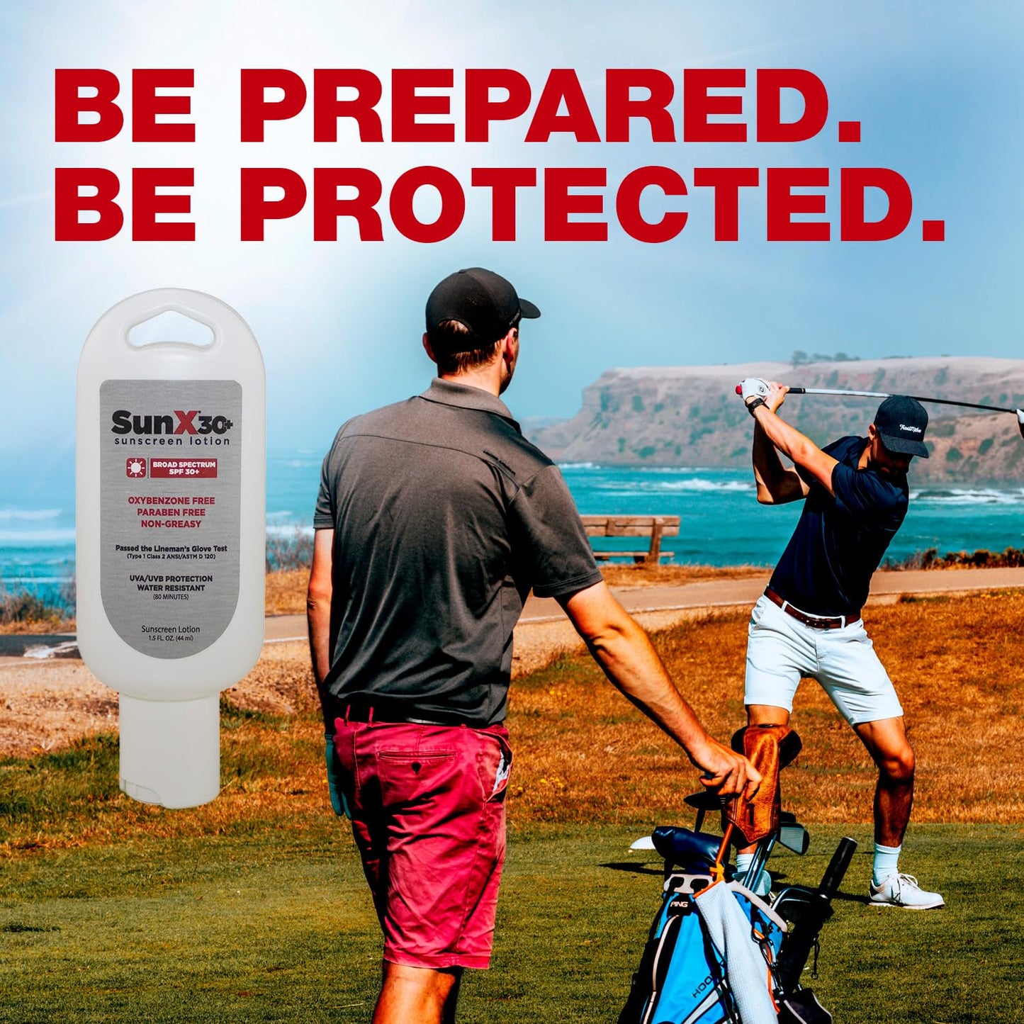 CoreTex Sun X 30+ SPF Broad Spectrum Sunscreen Lotion - 16oz Bottle of Paraben, Oxybenzone, Octinoxate, & Oil Free Sunscreen - No White Cast and Water & Sweat Resistant Up to 80 Minutes