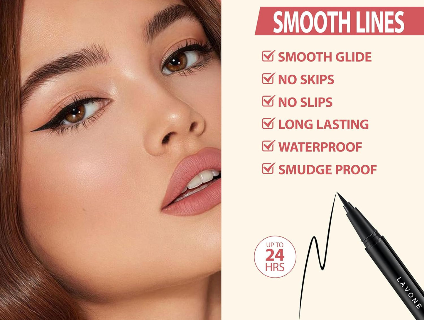 LAVONE Hair-Like Eyebrow Pen Makeup kit, Eyebrow Pencils for Women with Waterproof Microblading Eyebrow Pencil, Eyebrow Pomade, Eyeliner and Eyebrow Brush, Create Full, Natural Brows, Ash Brown