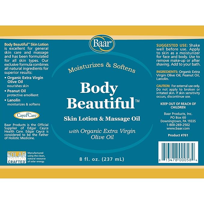 Body Beautiful Massage Oil 8 Oz
