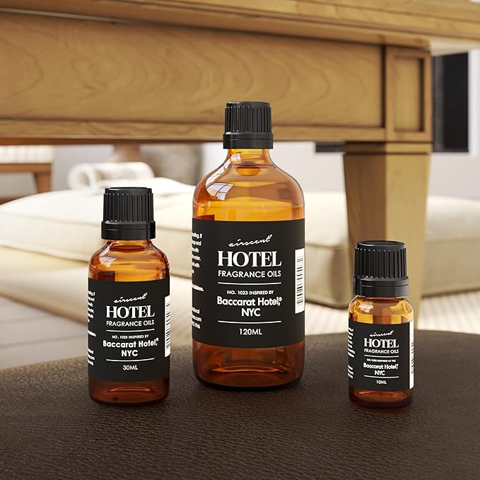 AirScent Hotel Diffuser Oil Inspired by The Baccarat Hotel Scent - Love Affair Fragrance Oil No. 1023 for Ultrasonic and Waterless Diffusers and Crafting - 500 mL, 16.9 fl oz Glass Bottle
