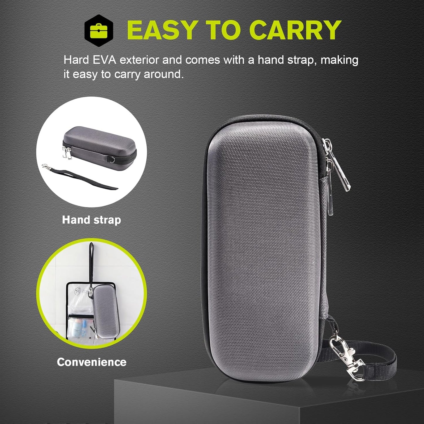 ProCase Hard Travel Carrying Case for Hybrid Electric Trimmer and Shaver, Portable Hybrid Razor Organizer Storage Bag Fit QP2630 QP2620 QP2530 QP2520 and Accessories -Carbon