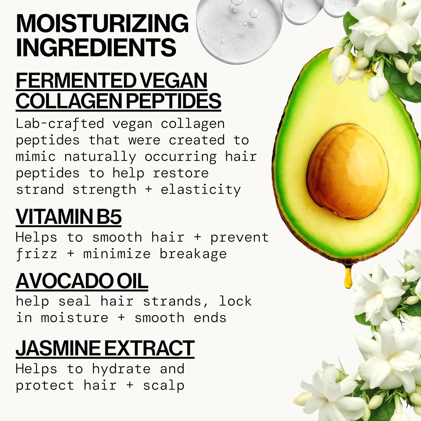 Pacifica Vegan Collagen Hydrating Hair Shampoo -w/Avocado Oil, Vitamin B5 - Adds Shine & Restores -for Dry & Damaged Hair - Sulfate Free Natural Clean Beauty Vegan & Cruelty-Free Dermatologist Tested