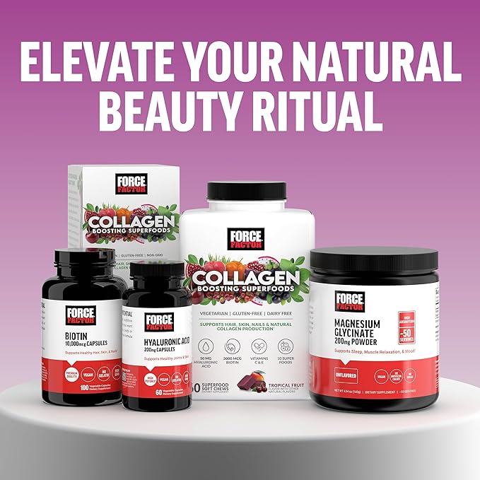 FORCE FACTOR Hair Growth Accelerator Capsules, Lustriva & Biotin to Promote Thicker, Stronger, Fuller Hair, Women Hair Growth Vitamins, Clinically Studied, Supports All 4 Stages of Growth, 90ct