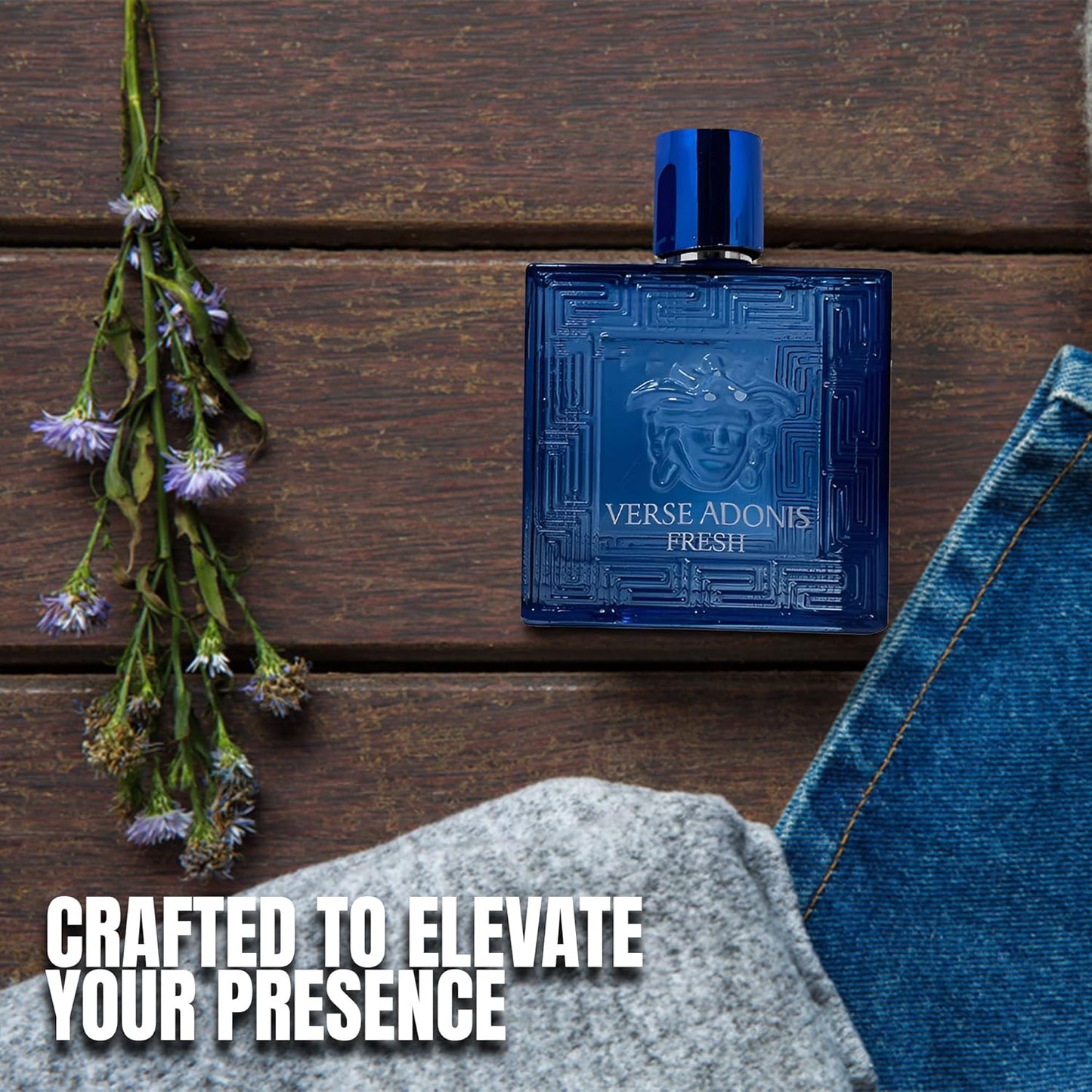 2PCS Valentine Milano/Verse Adonis Fresh Eau De Toilette for Men-Fresh,Romantic Scent Perfume for Men 3.4 Fl Oz Each Mens Cologne For All Skin Daily Used