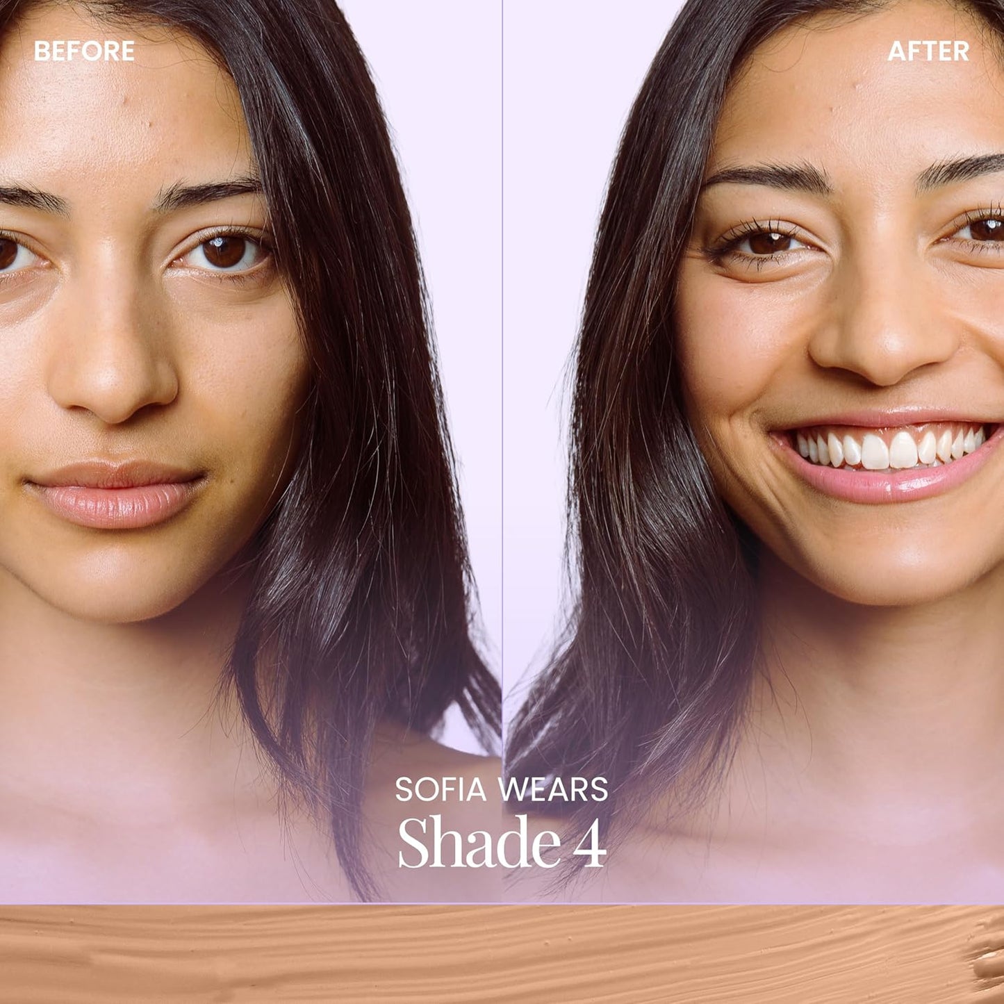 Naked Sundays BeautyScreen™ SPF 50 Mineral Peptide Foundation Tint – 2-in-1 Skin Tint & Mineral Sunscreen | Radiant, Buildable Coverage, Acne-Safe, Infused with Peptides (4 Medium honey, 1.01 fl oz)