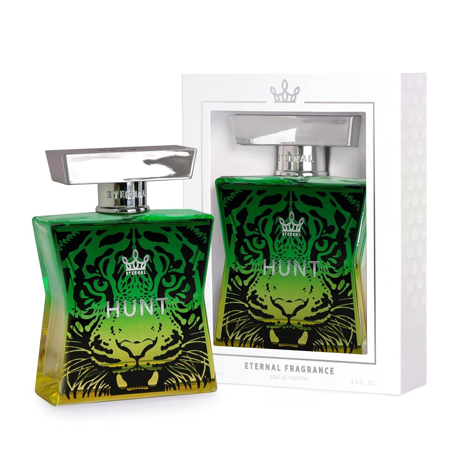 Eternal Hunt - Inspired by Iconic Ambery Male Elixir - 3.4 oz (100ml) - EDP - Long-lasting - Vegan - Clean Ingredients - Cologne for Men - 2000 sprays per bottle