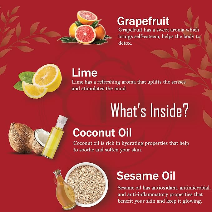 Dude's Love - Gone Wild - Fruity Sensual Massage Oil - Mind Detox | Edible Massage Oil Blend with Natural Grapefruit & Lime | Nourish & Moisturize Skin