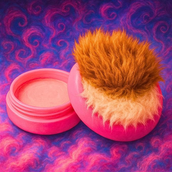 Mad Beauty Warner Brothers Gremlins Lip Balm, Cotton Candy scented, Fuzzy Lip Blam Case, Hydrate, Soften, Moisturize, Scented, Fragranced