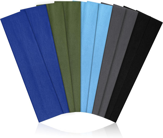 10 PCS Headbands for Women - Fashion Non Slip Cotton Headbands for Women and Men Perfect for Sports and Outdoor Activities in Summer,Including Running, Yoga, Cycling, Gym Workouts