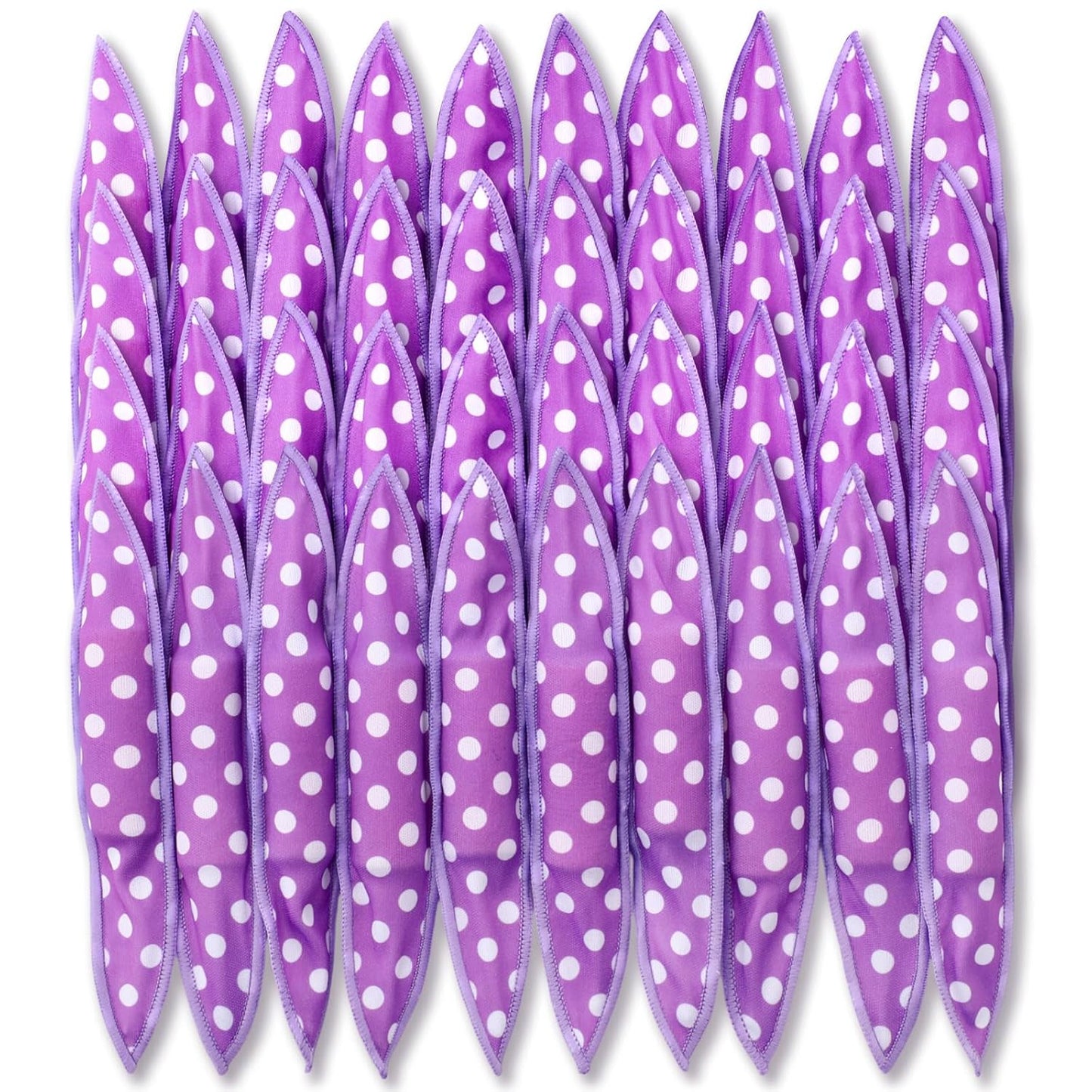 Bememo 40 Pieces Soft Curlers Hair Rollers Pillow Rollers for Hair Satin Sponge Curlers to Sleep in Overnight Heatless No Heat for Long Short Foam Rag Large Styling Tools(Purple)