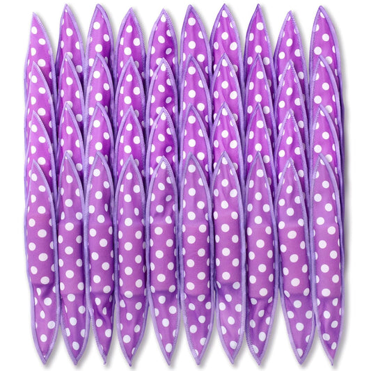Bememo 40 Pieces Soft Curlers Hair Rollers Pillow Rollers for Hair Satin Sponge Curlers to Sleep in Overnight Heatless No Heat for Long Short Foam Rag Large Styling Tools(Purple)
