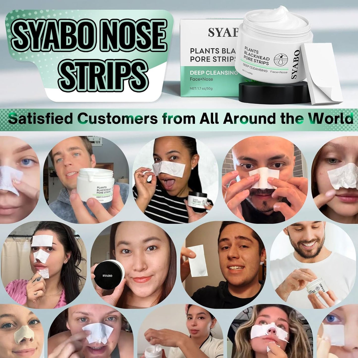 Blackhead Remover Peel Off Mask for Nose & Face - Blackhead Removal Kit with 100pcs Strips, Puntos Negros, 1.7oz