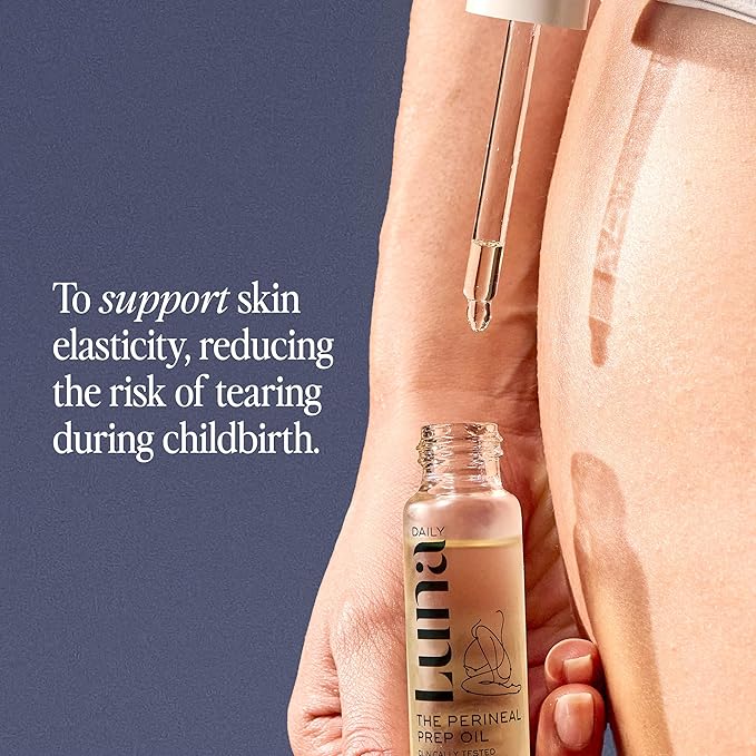 Birth Prep Massage Oil for Pregnancy | Prenatal Skin Prep with Jojoba, Vitamin E & Rosehip | Hydrating, Firming & Moisturizing | Gentle Massage for Birth Recovery & Stretch Support, 30ml